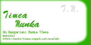 timea munka business card